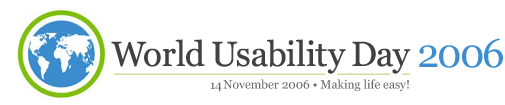 Logo for World Usability Day 2006.